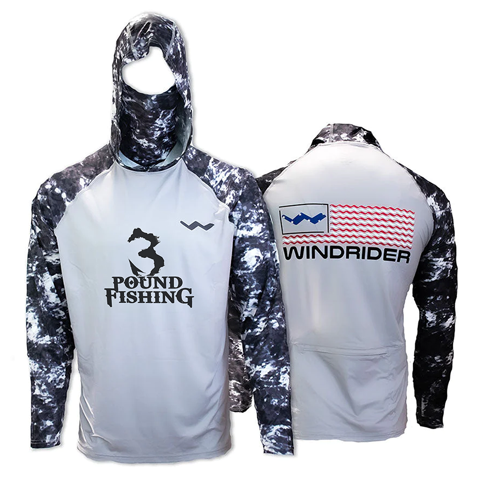 3 Pound Fishing Atoll Fishing Shirt - Grey - WindRider