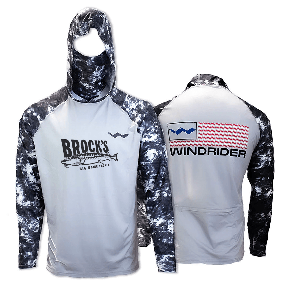Brock's Big Game Tackle Atoll Fishing Shirt - Grey - WindRider
