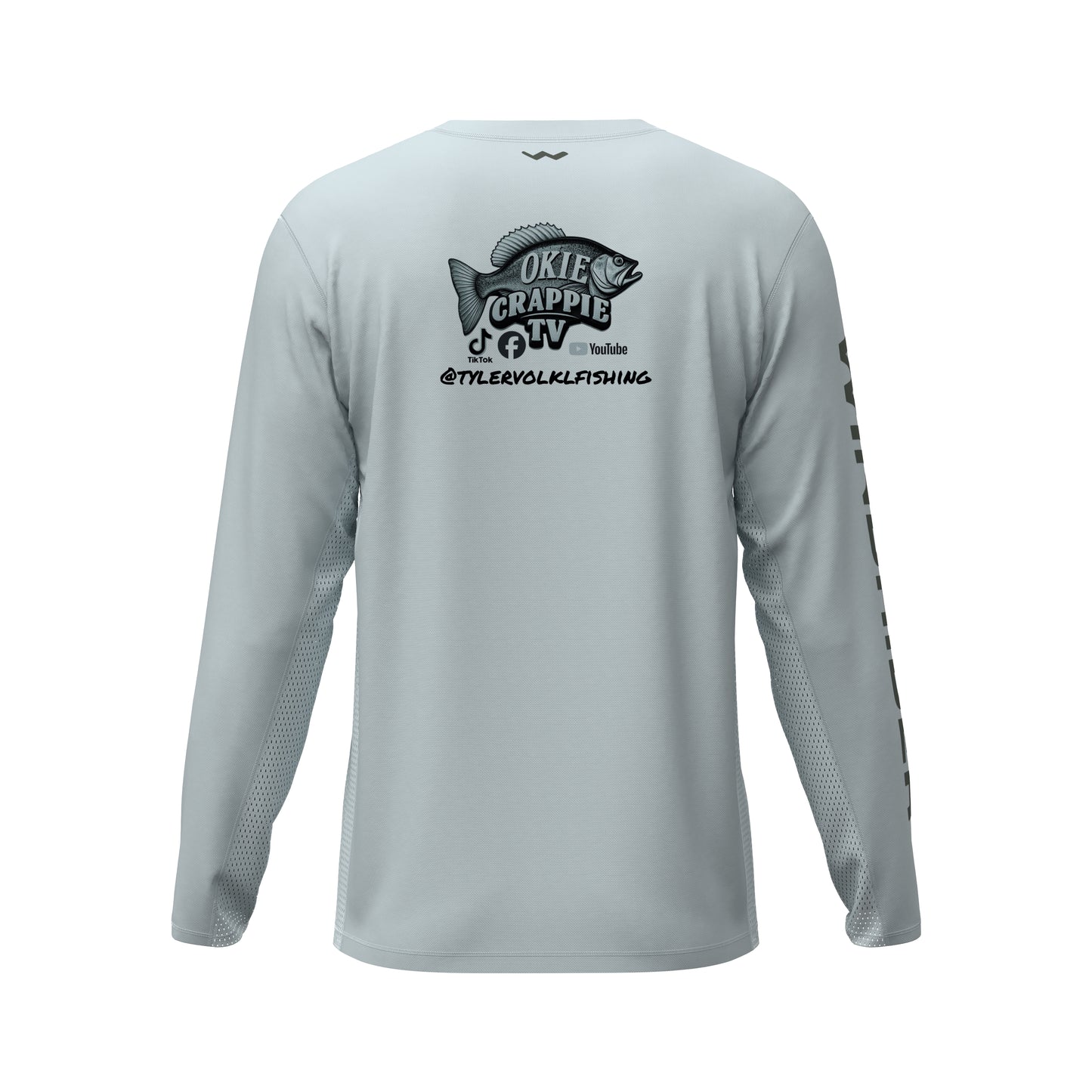 OKIE CRAPPIE TV Helios Fishing Shirt - Grey - WindRider