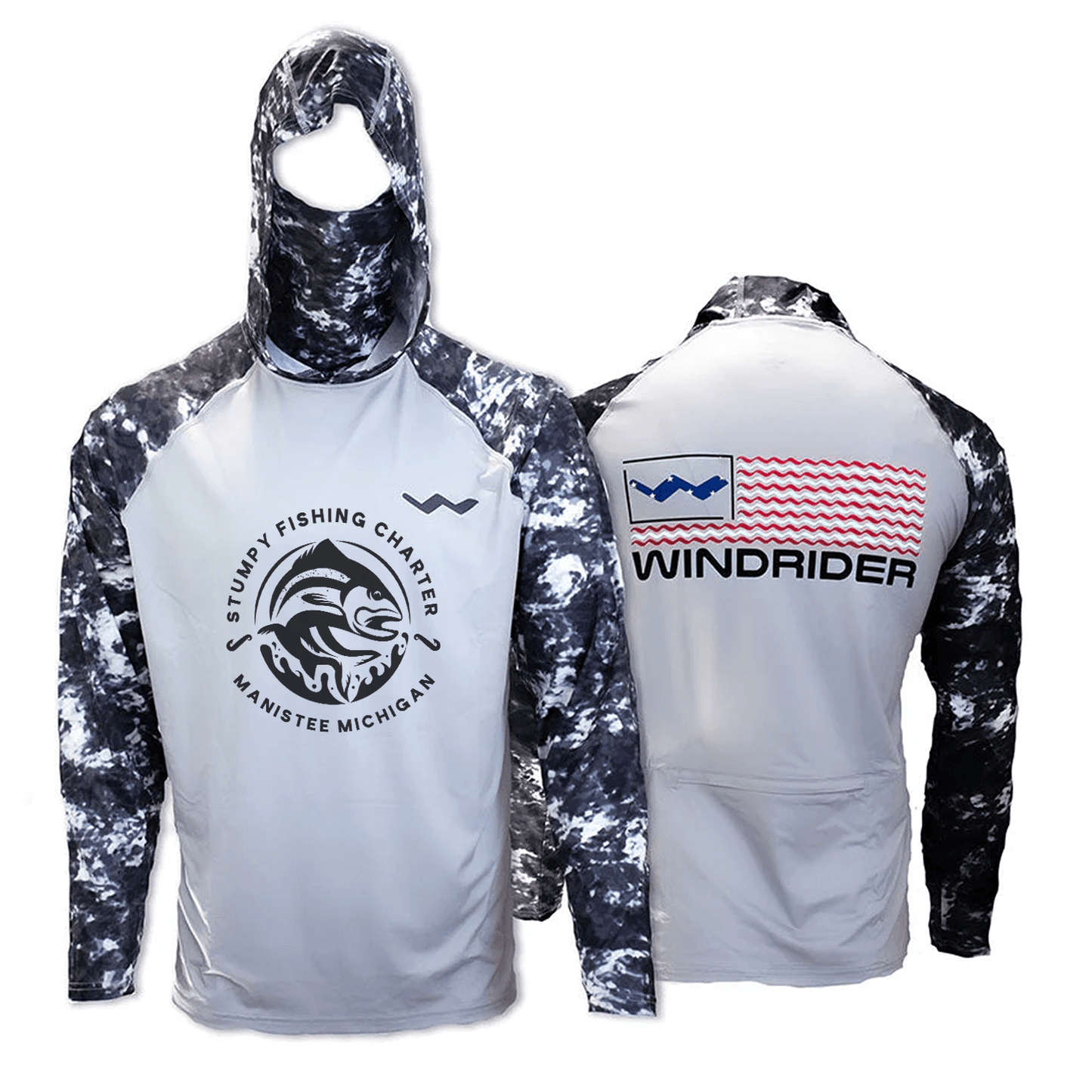 Stumpy Fishing Charter Atoll Fishing Shirt - Grey - WindRider