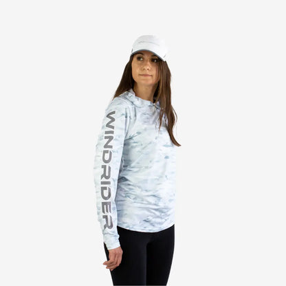 Women's HELIOS Hooded Sun Shirt - Hooded - Camo - WindRider