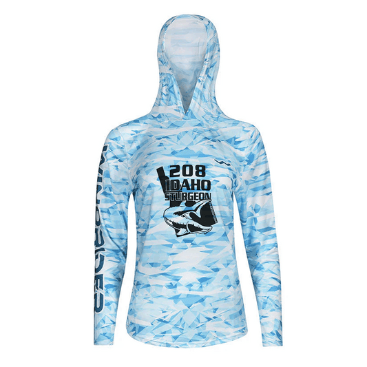 Women's 208 Idaho Fishing HELIOS™ Hooded Sun Shirts - Hooded - Camo - WindRider