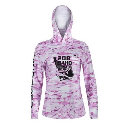 Women's 208 Idaho Fishing HELIOS™ Hooded Sun Shirts - Hooded - Camo - WindRider