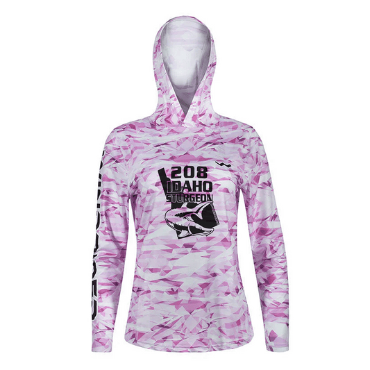 Women's 208 Idaho Fishing HELIOS™ Hooded Sun Shirts - Hooded - Camo - WindRider