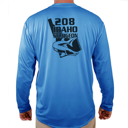 208 Idaho Sturgeon Helios Fishing Shirt - Blue - WindRider