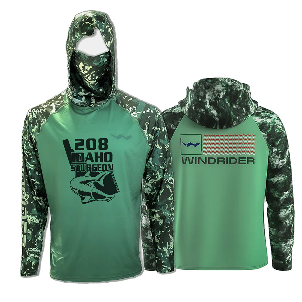 208 Idaho Sturgeon Atoll Fishing Shirt - Green - WindRider
