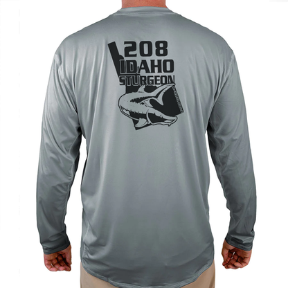 208 Idaho Sturgeon Helios Fishing Shirt - Grey - WindRider