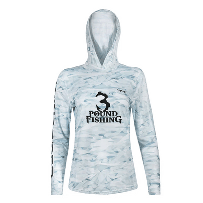 Women's 3 Pound Fishing HELIOS™ Hooded Sun Shirts - Hooded - Camo - WindRider