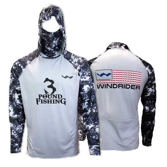 3 Pound Fishing Atoll Fishing Shirt - Grey - WindRider