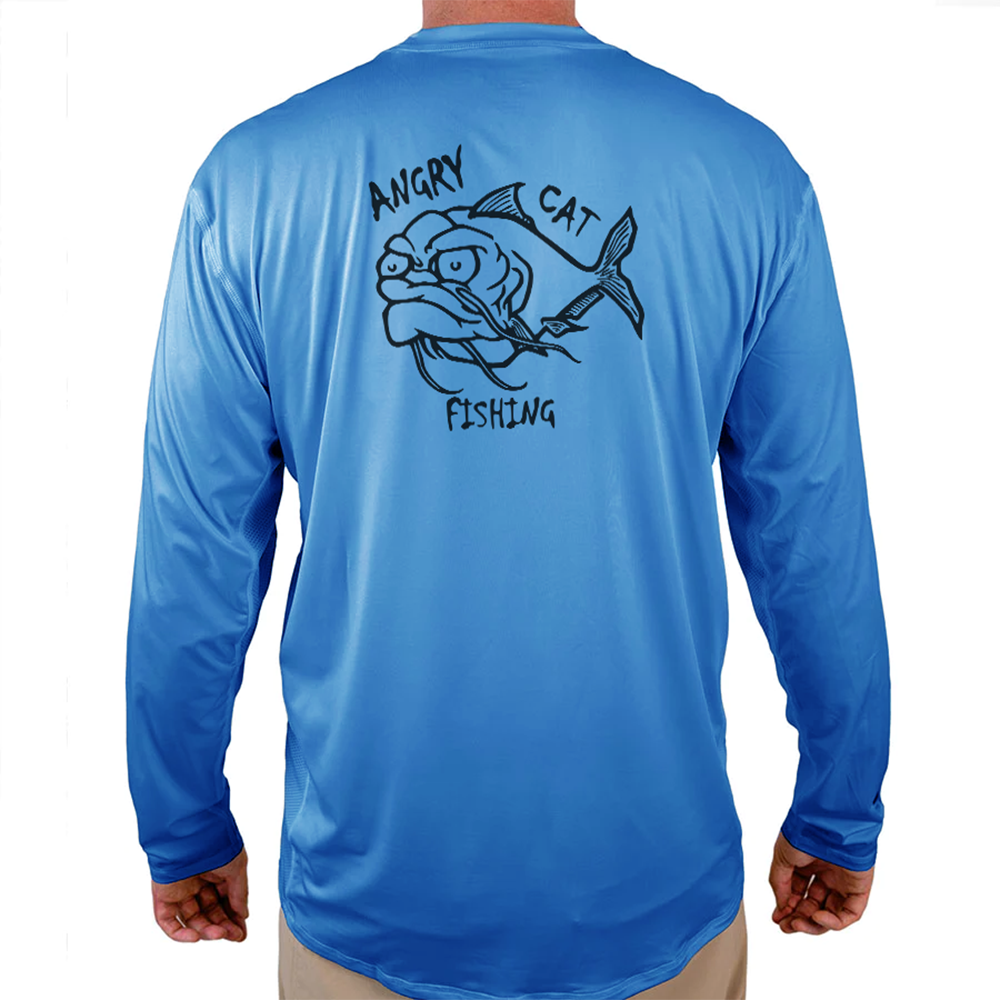 AngryCat Fishing Helios Fishing Shirt - Blue - WindRider
