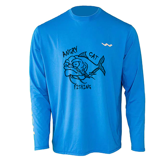 AngryCat Fishing Helios Fishing Shirt - Blue - WindRider