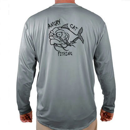 AngryCat Fishing Helios Fishing Shirt - Grey - WindRider