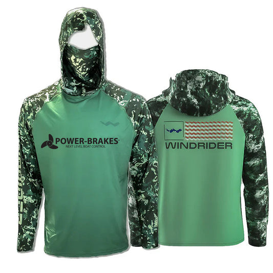 Power Brakes Atoll Fishing Shirt - Green - WindRider