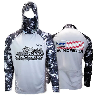 No Wake Guide Service Atoll Fishing Shirt - Grey - WindRider