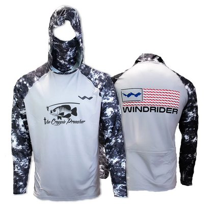 The Crappie Preacher Atoll Fishing Shirt - Grey - WindRider