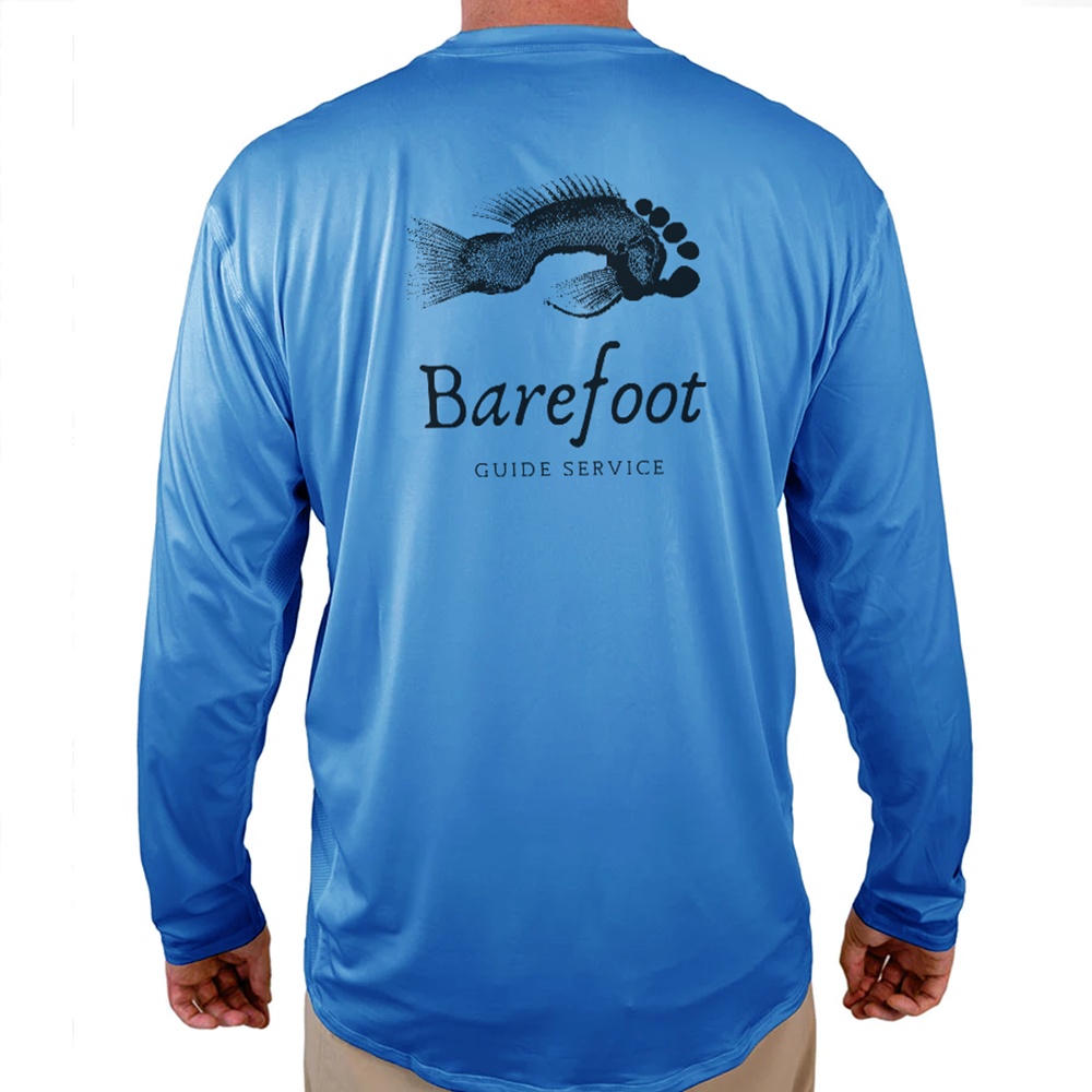 Barefoot Guide Service Helios Fishing Shirt - Blue - WindRider