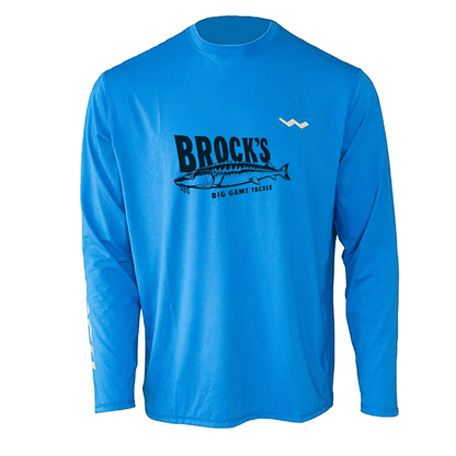 Brock's Big Game Tackle Helios Fishing Shirt - Blue - WindRider