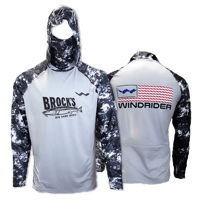 Brock's Big Game Tackle Atoll Fishing Shirt - Grey - WindRider