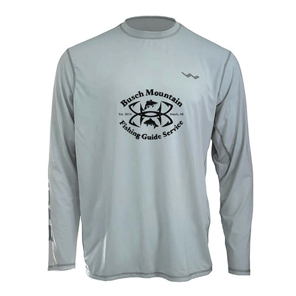 Busch Mountain Fishing Guide Service Helios Fishing Shirt - Grey - WindRider