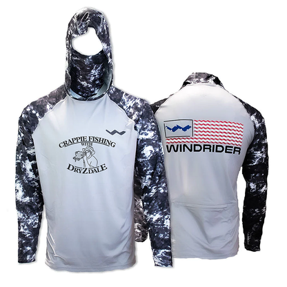 Crappie Fishing With Dryzdale Atoll Fishing Shirt - Grey - WindRider