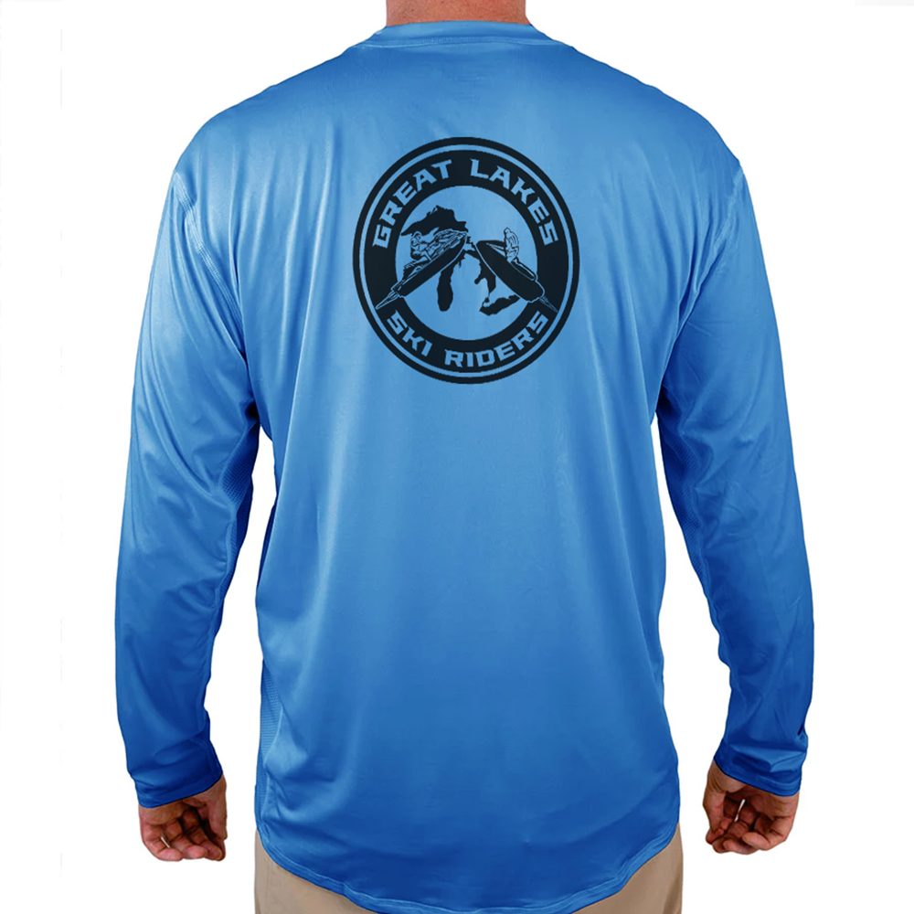 Great Lakes Ski Riders Helios Fishing Shirt - Blue - WindRider