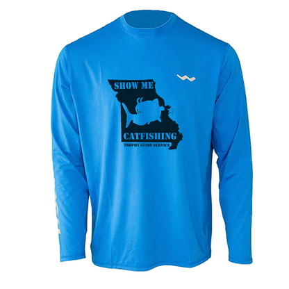 Show Me Catfishing Helios Fishing Shirt - White - WindRider