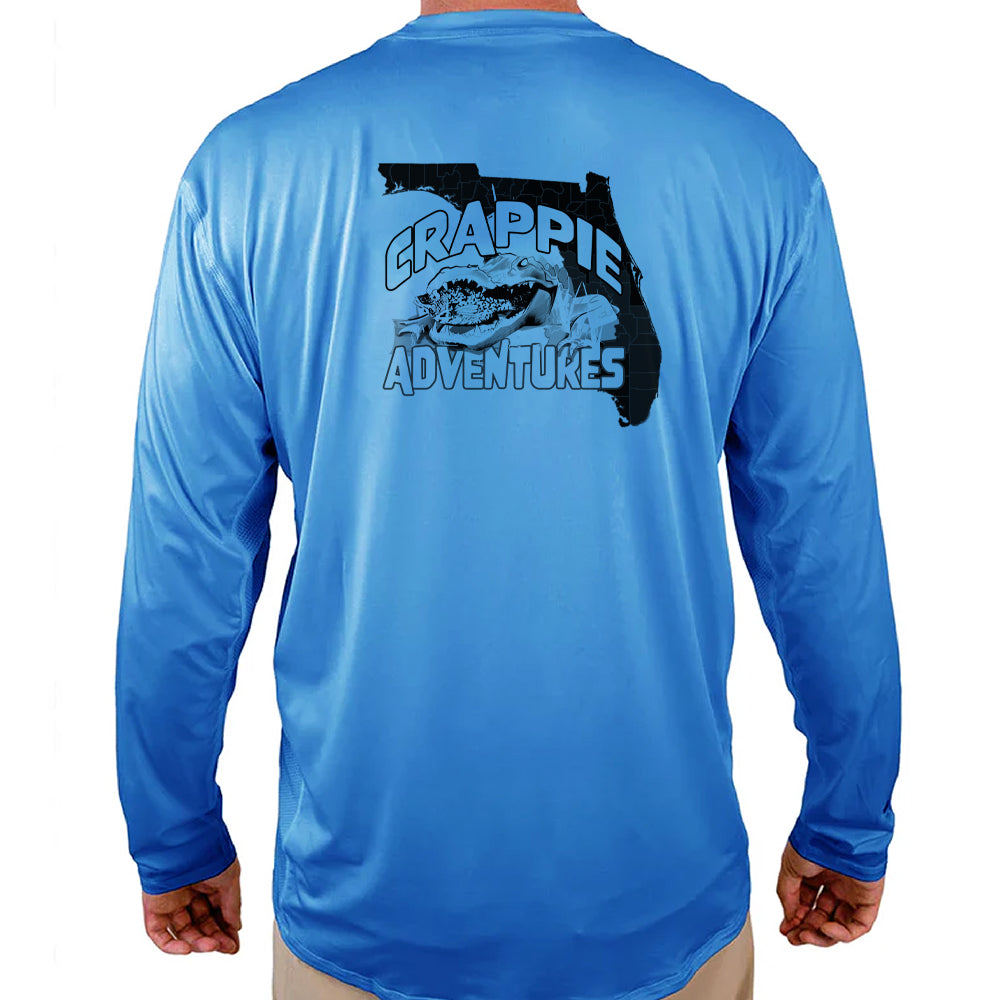 Crappie Adventures Helios Fishing Shirt - Blue - WindRider
