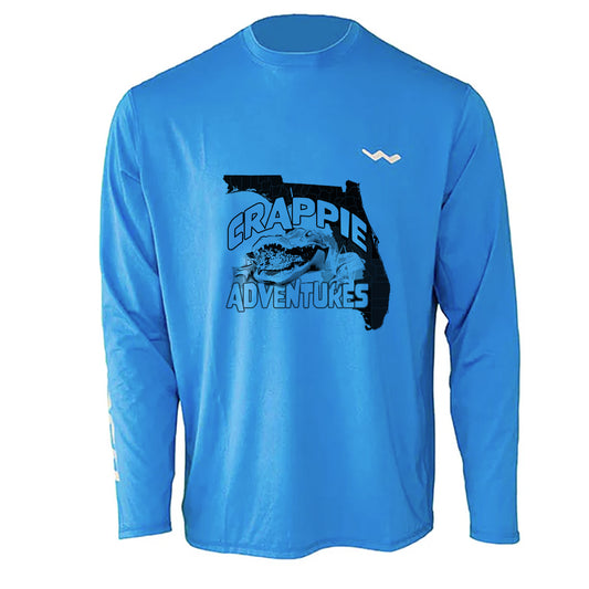 Crappie Adventures Helios Fishing Shirt - Blue - WindRider