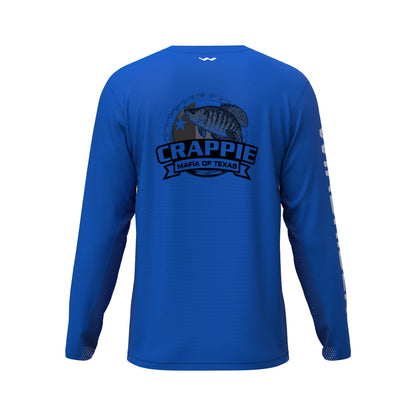 Crappie Mafia Of Texas Helios Fishing Shirt - Blue - WindRider