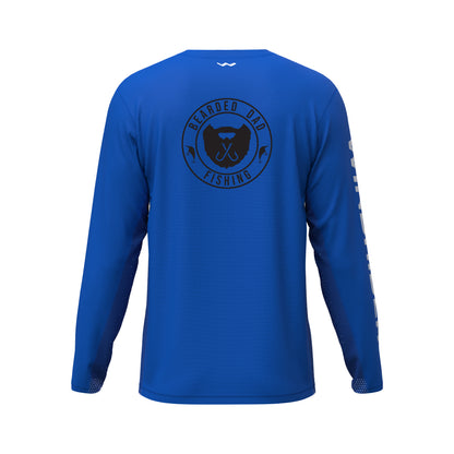 Bearded Dad Fishing Helios Fishing Shirt - Blue - WindRider