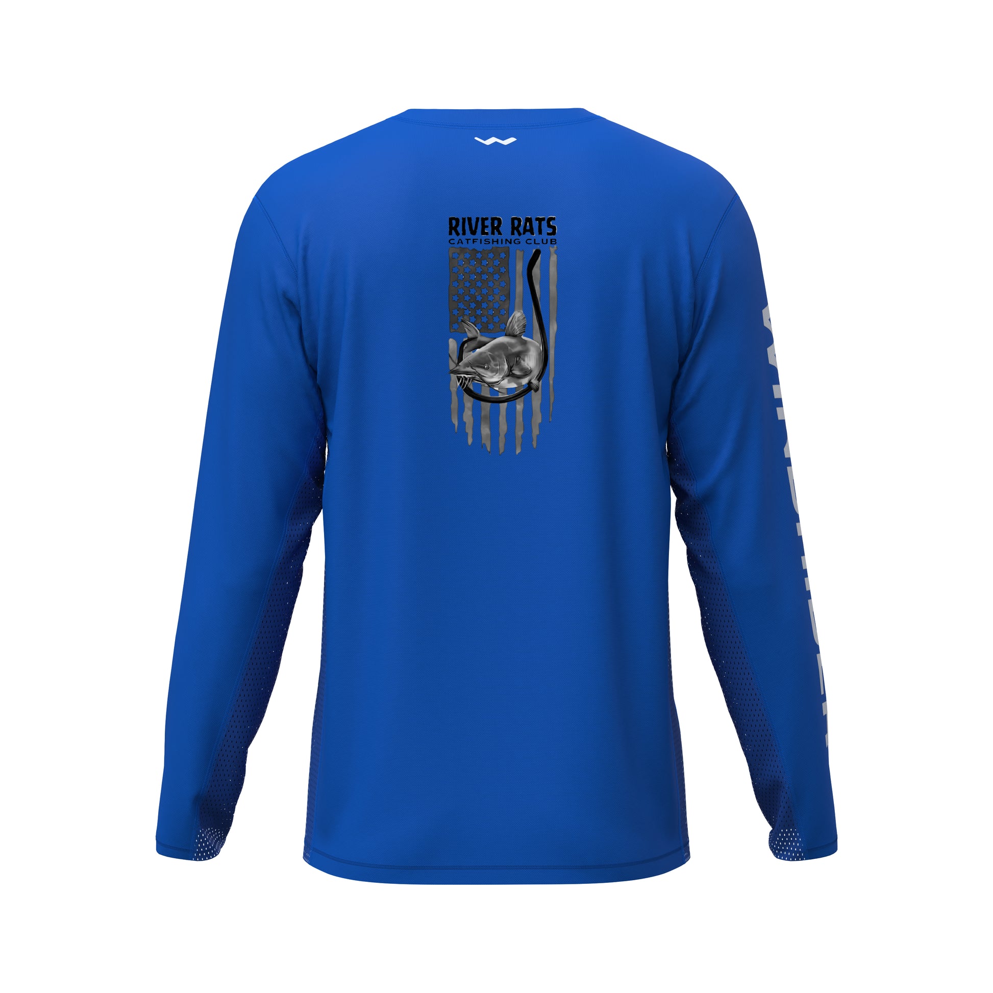 River Rats Catfishing Club Helios Fishing Shirt - Blue - WindRider