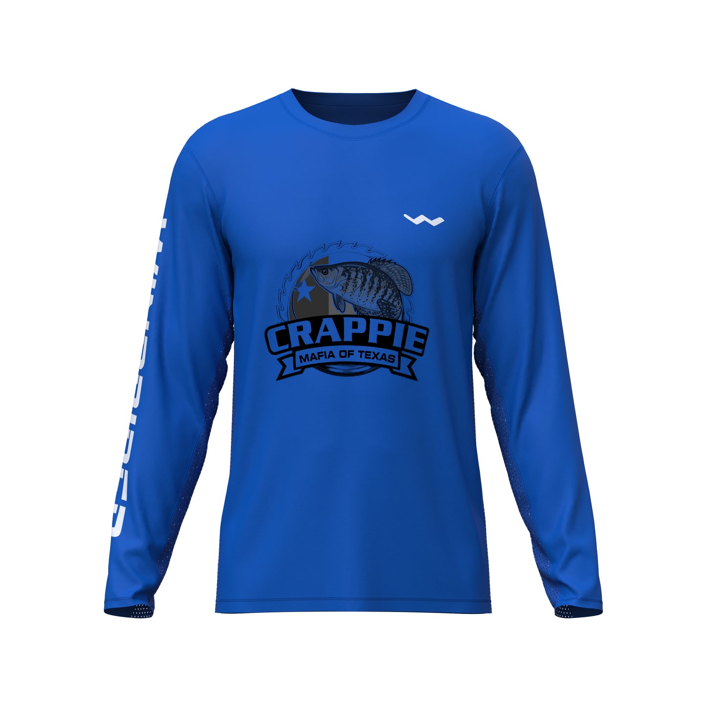 Crappie Mafia Of Texas Helios Fishing Shirt - Blue - WindRider