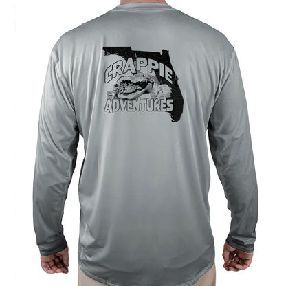 Crappie Adventures Helios Fishing Shirt - Grey - WindRider