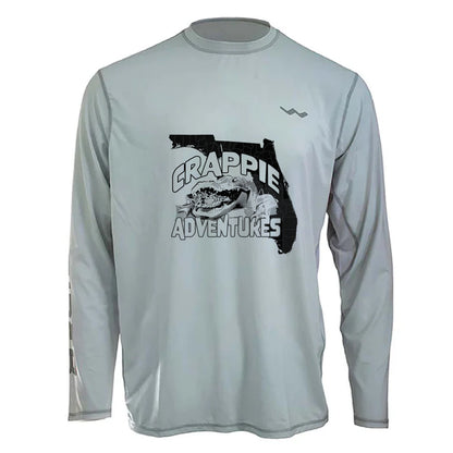 Crappie Adventures Helios Fishing Shirt - Grey - WindRider
