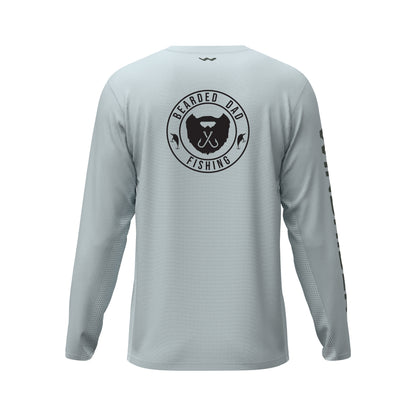 Bearded Dad Fishing Helios Fishing Shirt - Grey - WindRider