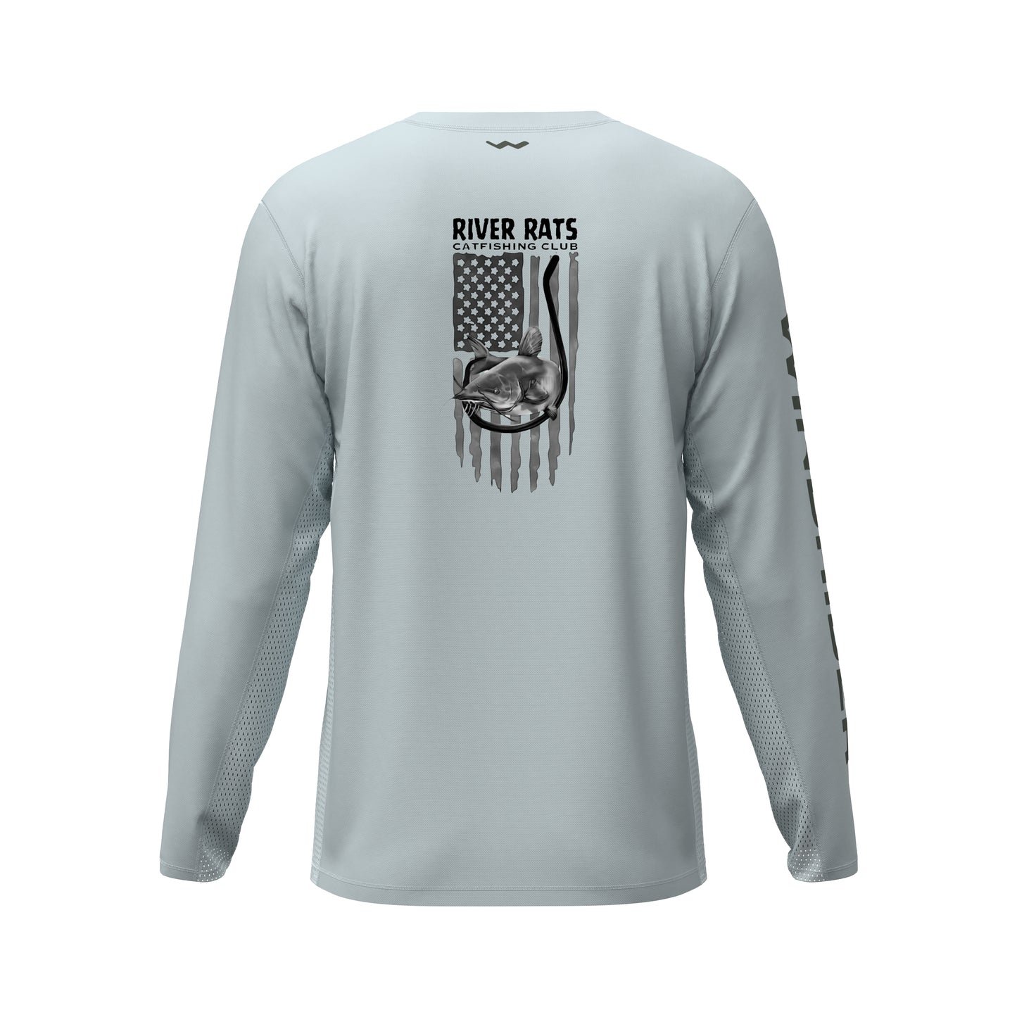 River Rats Catfishing Club Helios Fishing Shirt - Grey - WindRider