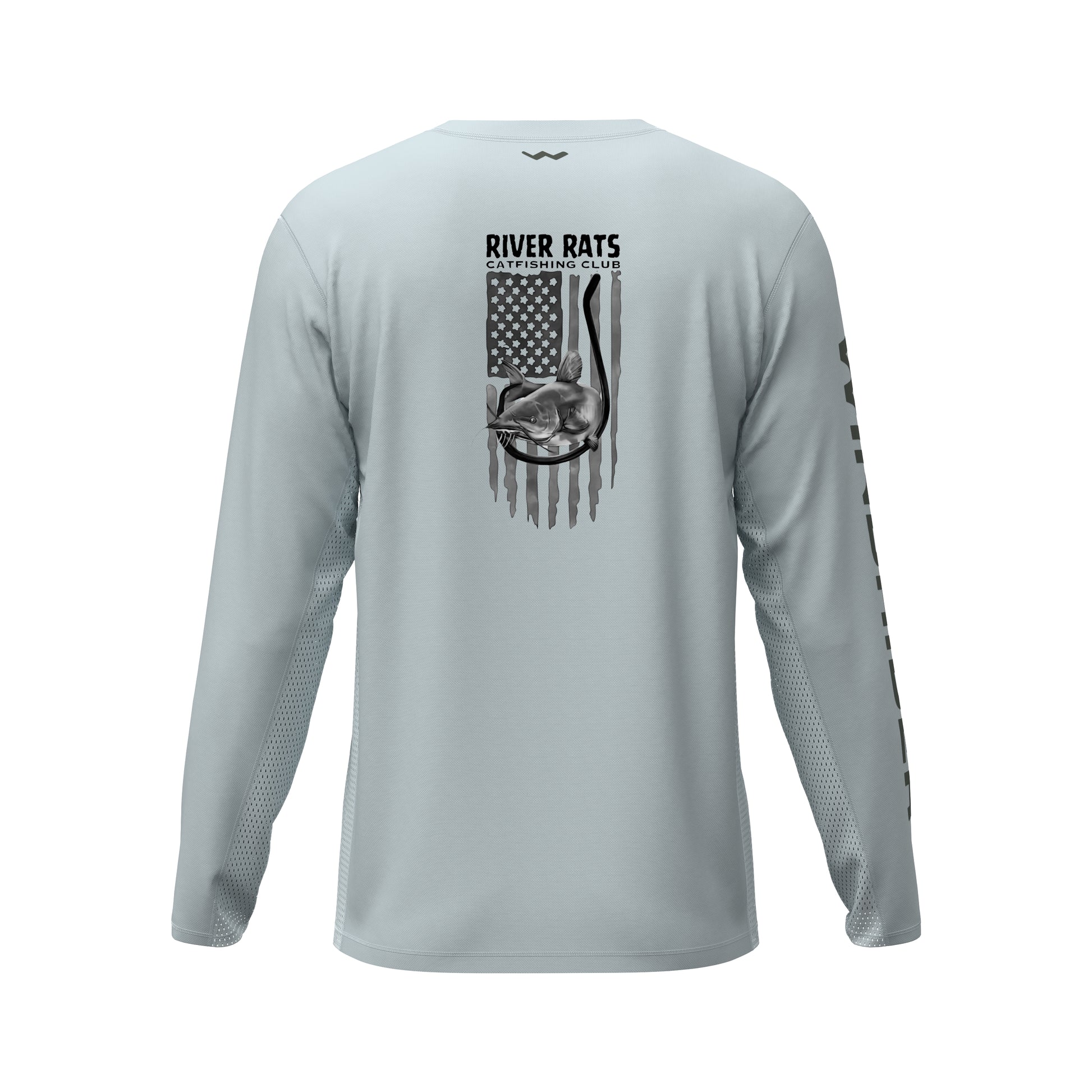 River Rats Catfishing Club Helios Fishing Shirt - Grey - WindRider