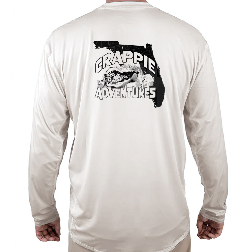 Crappie Adventures Helios Fishing Shirt - White - WindRider