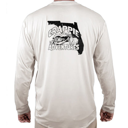 Crappie Adventures Helios Fishing Shirt - White - WindRider