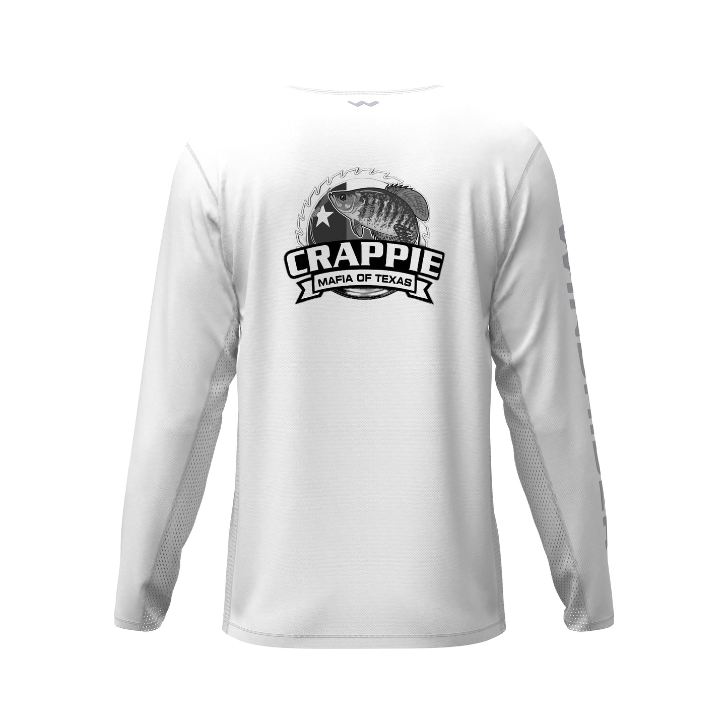 Crappie Mafia Of Texas Helios Fishing Shirt - White - WindRider