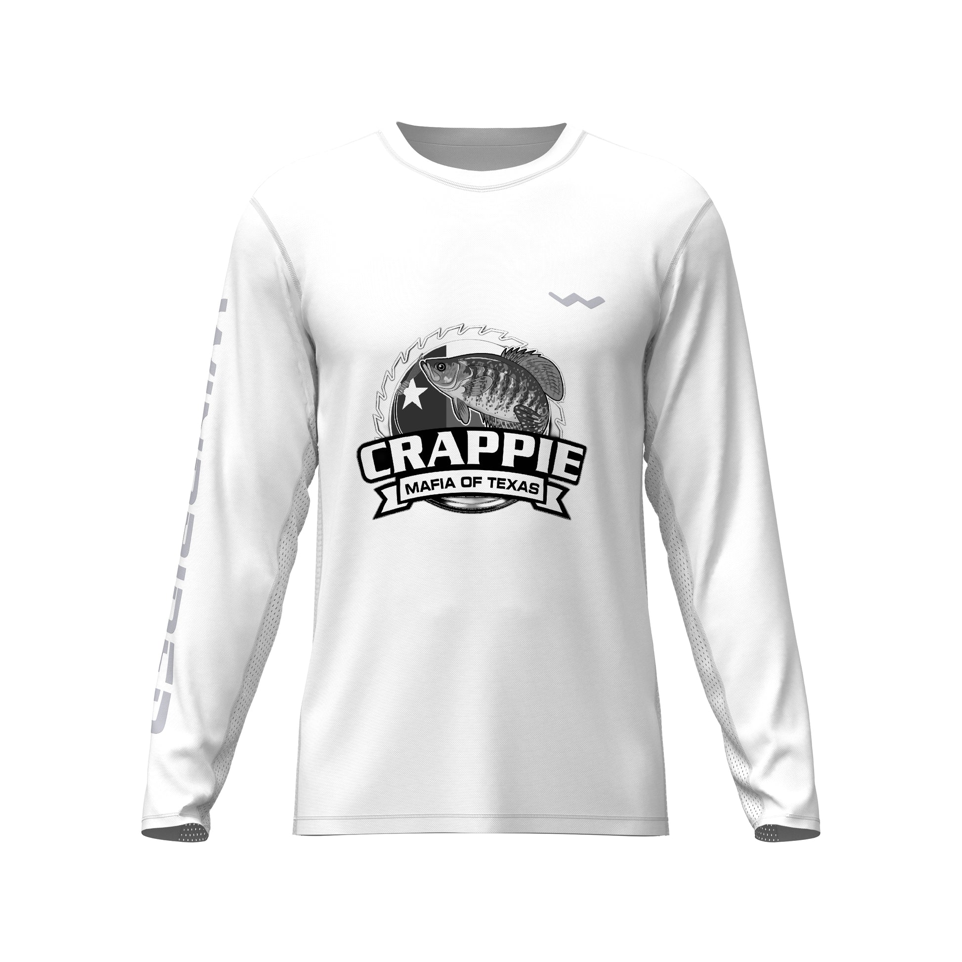 Crappie Mafia Of Texas Helios Fishing Shirt - White - WindRider