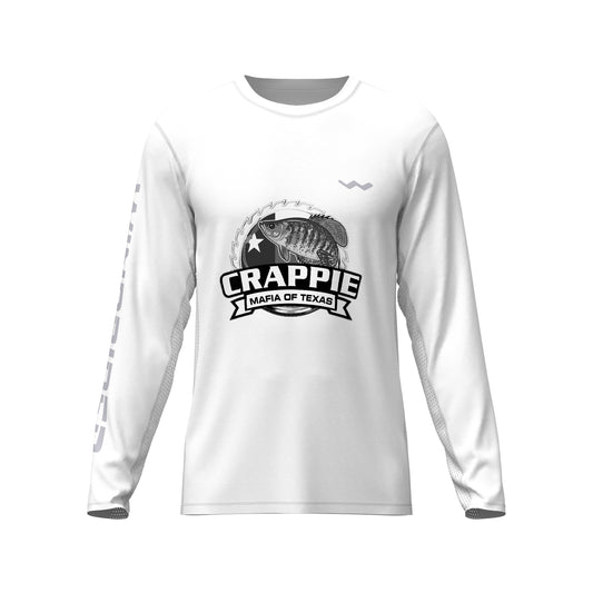 Crappie Mafia Of Texas Helios Fishing Shirt - White - WindRider