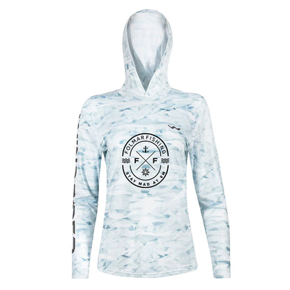 Women's Folmar Fishing HELIOS™ Hooded Sun Shirts - Hooded - Grey - WindRider