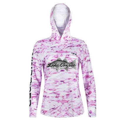Women's Lake Conroe HELIOS™ Hooded Sun Shirts - Hooded - Pink - WindRider
