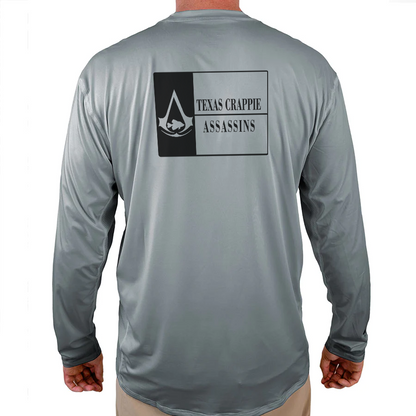 Texas Crappie Assassin Helios Fishing Shirt - White - WindRider