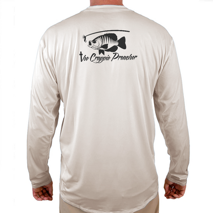 The Crappie Preacher Helios Fishing Shirt - White - WindRider