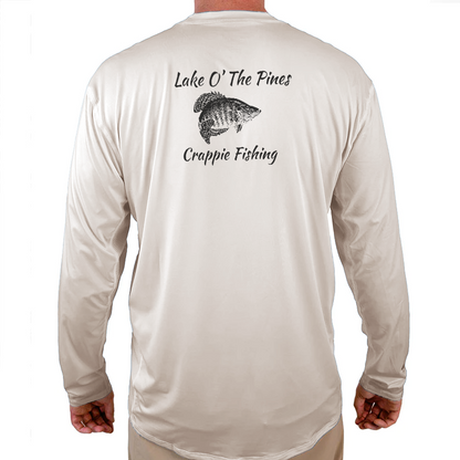 Lake O' Pines Crappie Fishing Helios Fishing Shirt - White - WindRider