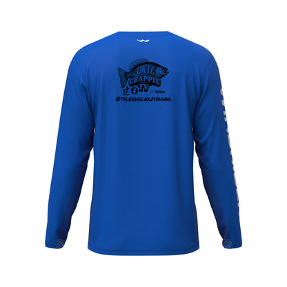 OKIE CRAPPIE TV Helios Fishing Shirt - Blue - WindRider