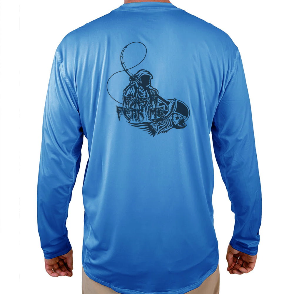 The Bass Reaper Helios Fishing Shirt - Blue - WindRider