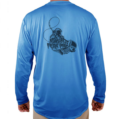 The Bass Reaper Helios Fishing Shirt - Blue - WindRider